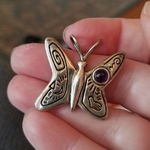 Sterling silver butterfly pendant
